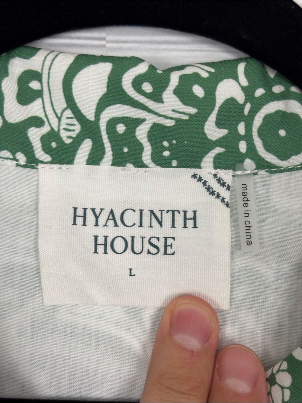Hyacinth House green and white floral hillsborough midi dress large NWT - Picture 6 of 12